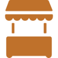 Pallet stand and bars icon
