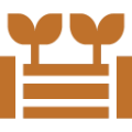 Pallet planters icon