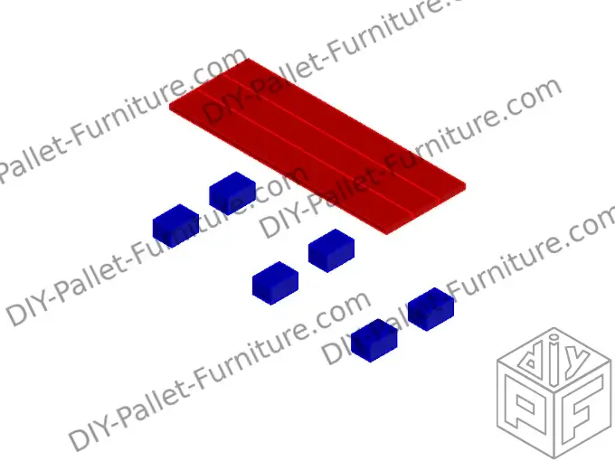 Building the floor of the pallet wood cabinet