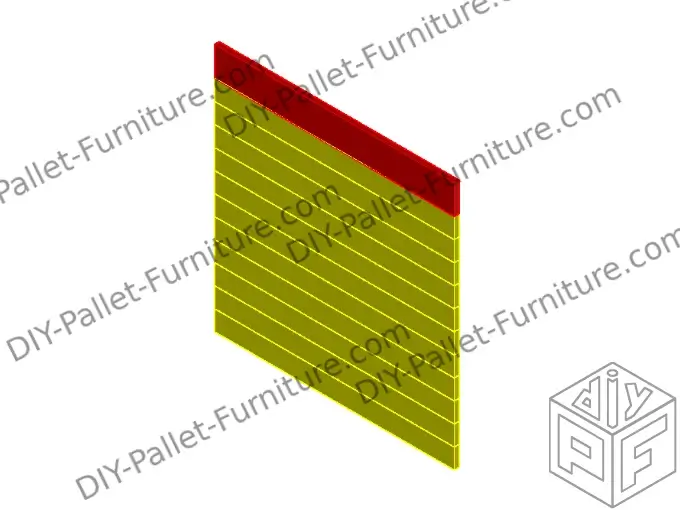 Building the rear part of the pallet wood cabinet