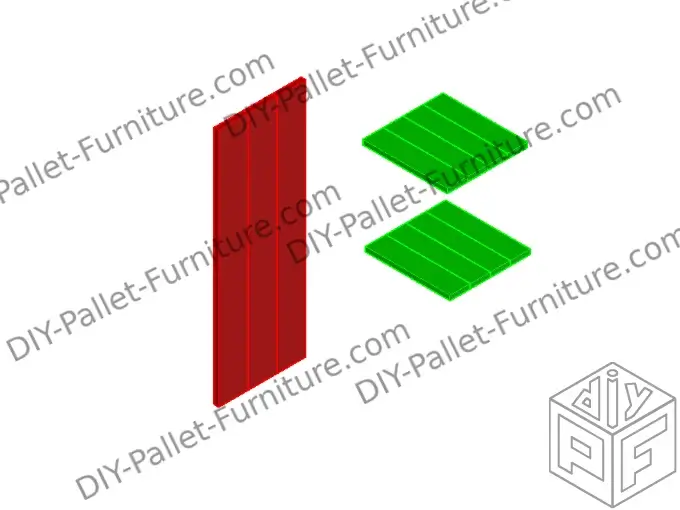 Building the interior of the pallet wood cabinet