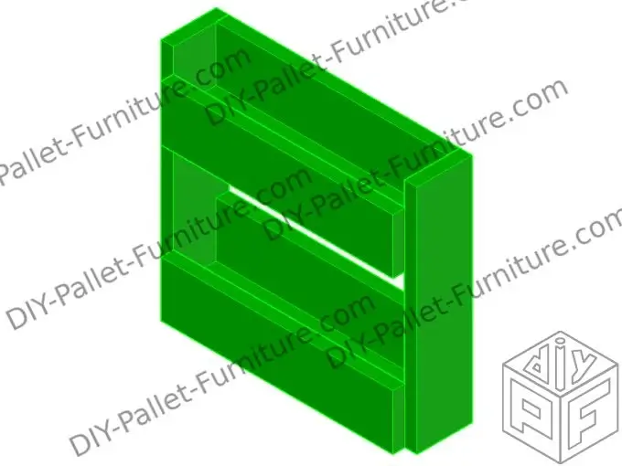 Pallet spice rack rendered using autodesk AutoCAD
