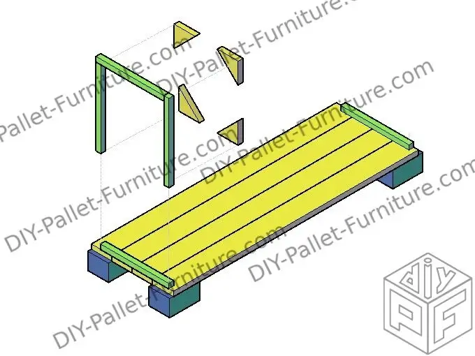 Building the sides of the pallet toy box
