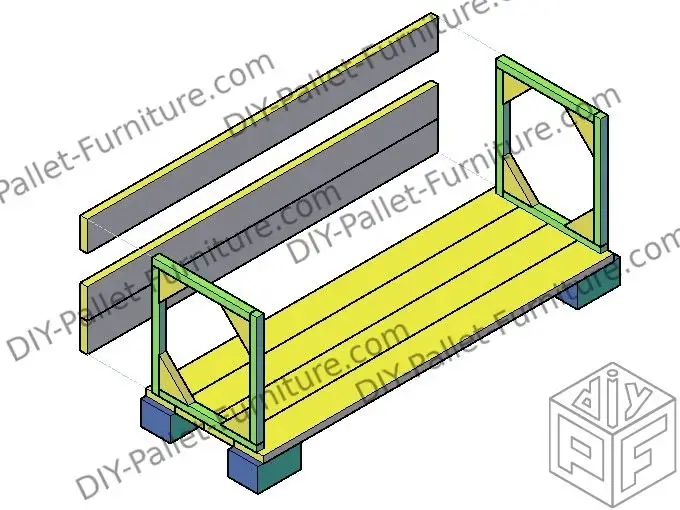 Building the front part of the pallet toy box