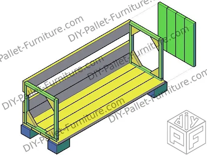 Closing the sides of the pallet toy box