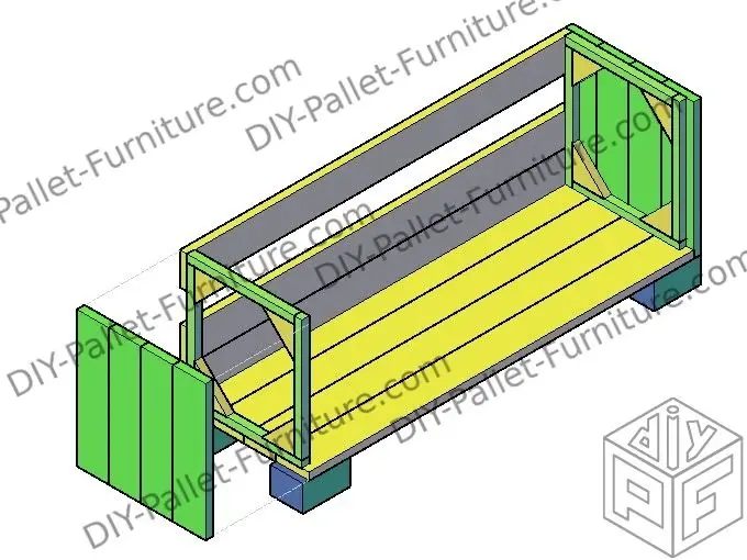 Closing the sides of the pallet toy box