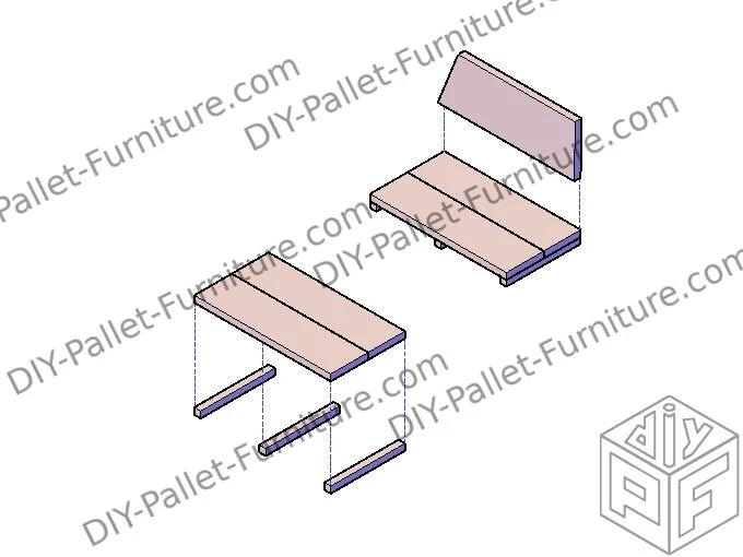 Building the two sides of a pallet bird house