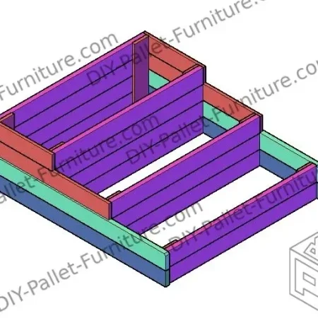 Building a 3 level raised gardening bed made of pallets, Step (5)