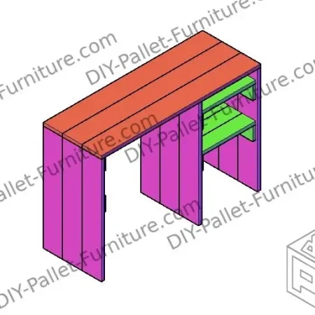 Building a desk with pallet, step 6